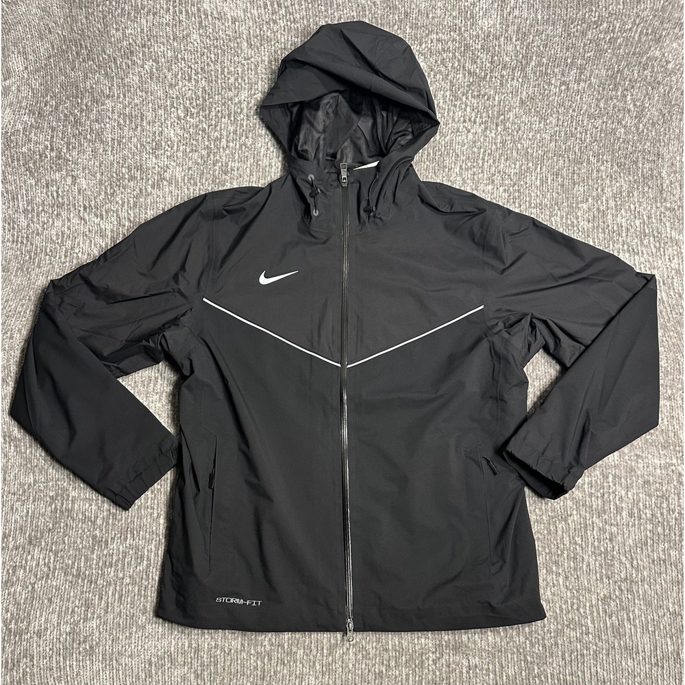 Nike STORM-FIT Hypershield Pro Waterproof Rain Jacket Black sz Large DA4967-010